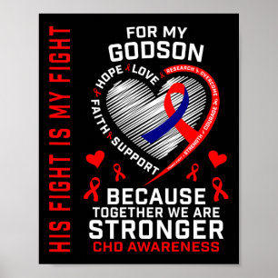 Affiche Rouge Son combat est mon combat Godson Chd Awarene