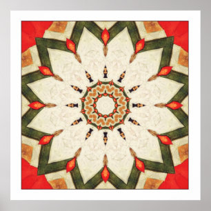 Affiche Rouge turc Mandala