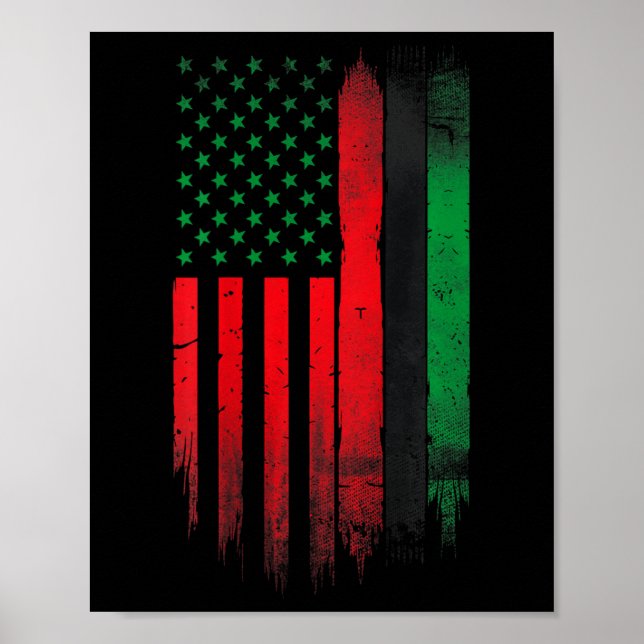 Affiche Rouge Vert Noir Histoire Américaine (Devant)