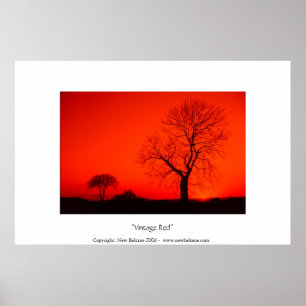 Affiche Rouge vintage
