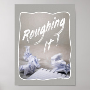 Affiche Roughit Fun Writing Process Auteur Slogan