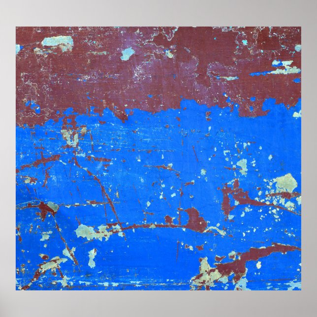 Affiche Rouille en acier coloré : texture abstraite (Devant)