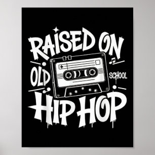 Affiche Roulé Sur Le Graffiti De L'Ancienne École Rap Hip 