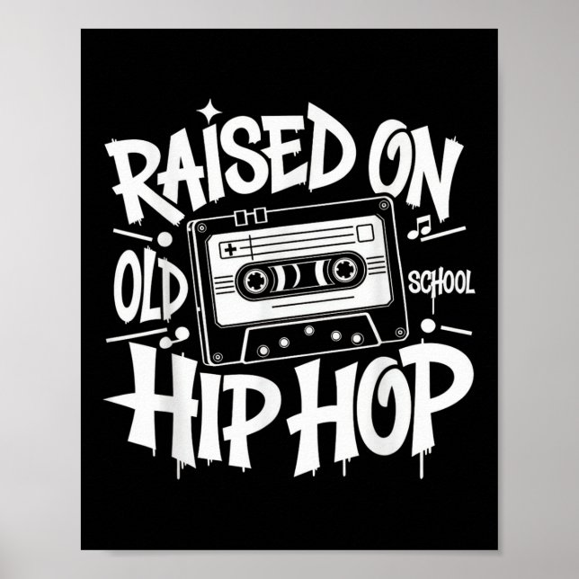 Affiche Roulé Sur Le Graffiti De L'Ancienne École Rap Hip  (Devant)
