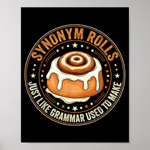 Affiche Rouleaux de synonymes comme la grammaire utilisée