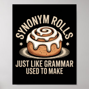 Affiche Rouleaux de synonymes juste comme la grammaire uti