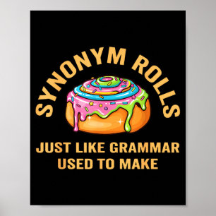 Affiche Roulement à Cannelle Blague Synonyme Drôle Grammai