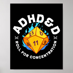 Affiche Roulement Adhdandd Pour Concentration Adhd Sensibi