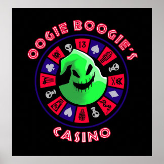 Affiche Roulette Oogie Boogies Casino Roulette en Lit Noir
