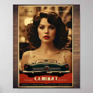 Affiche Roulettes classiques : Élégance du cinéma Vintage