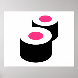 Affiche Roulettes de sushi