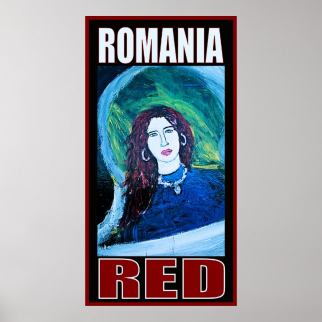 AFFICHE ROUMANIE ROUGE (Devant)