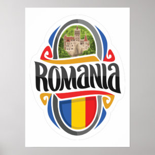 Affiche Roumanie Roumain Roumain Roumains