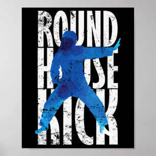Affiche Round House Kick Kickboxing Taekwondo