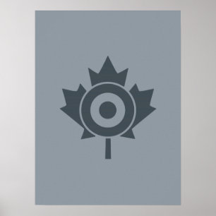 Affiche Rounde canadienne de la feuille d'érable Mod CANAD