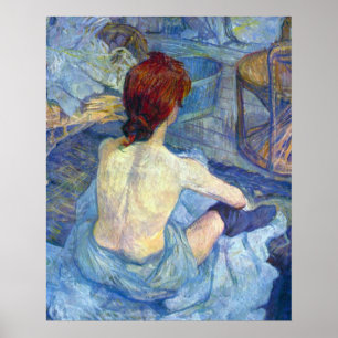 Affiche Rousse la toilette par Toulouse-Lautrec