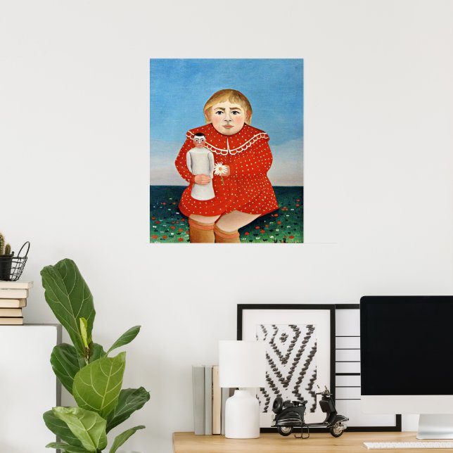 Affiche Rousseau - Enfant à la poupée (Bureau à domicile)
