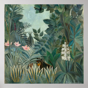 Affiche Rousseau Equatorial Jungle Painting