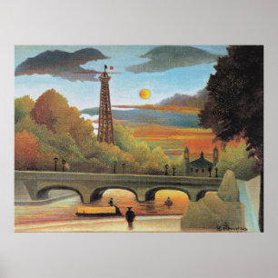 Affiche Rousseau - Seine et Tour Eiffel