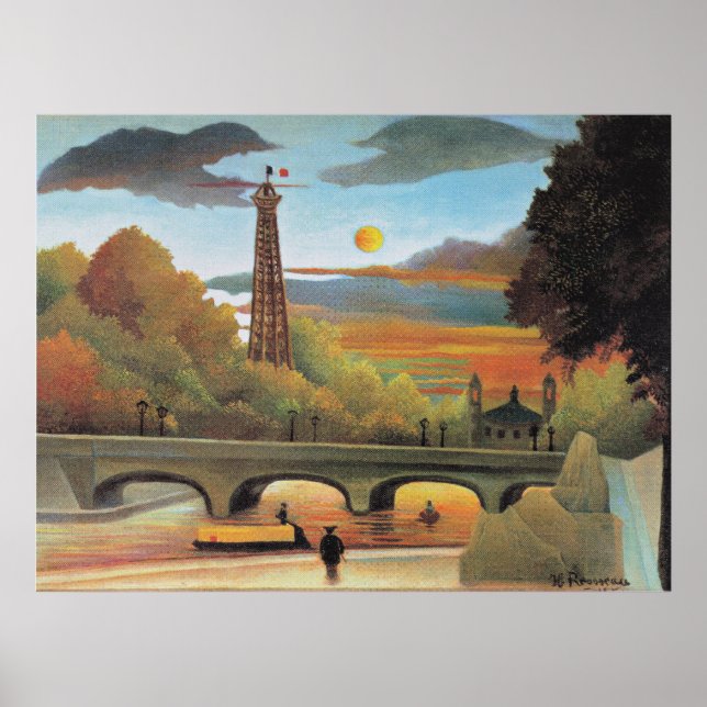 Affiche Rousseau - Seine et Tour Eiffel (Devant)