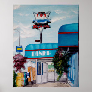 Affiche Route 101 Diner