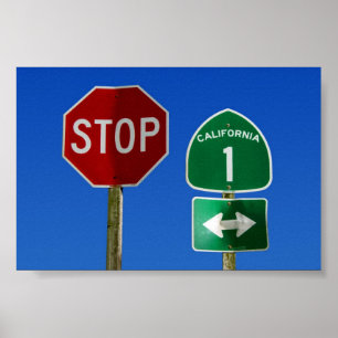 Affiche Route 1 Californie