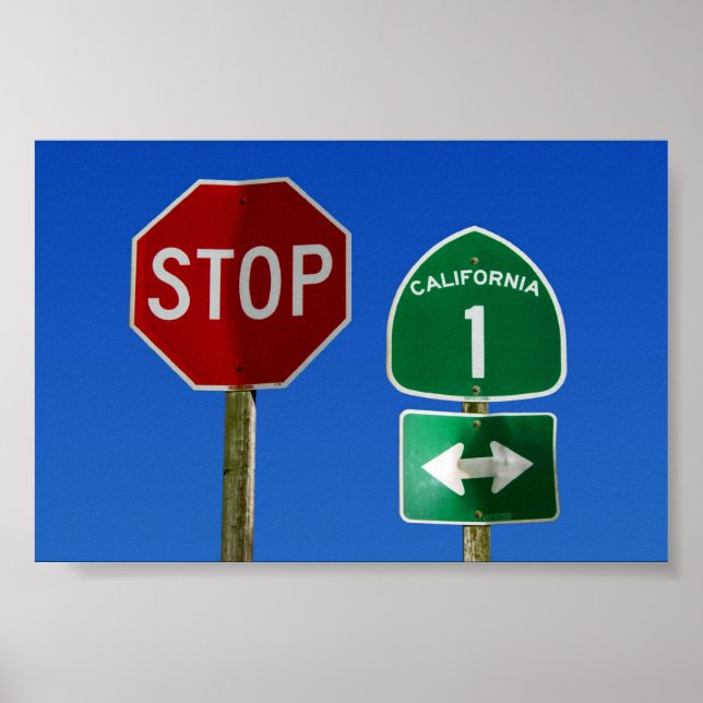 Affiche Route 1 Californie (Devant)
