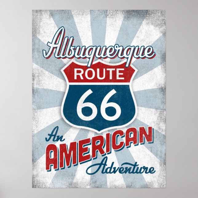 Affiche Route 66 Amérique Vintage Nouveau-Mexique (Devant)