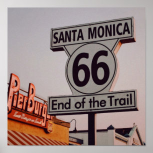 Affiche Route 66 Californie