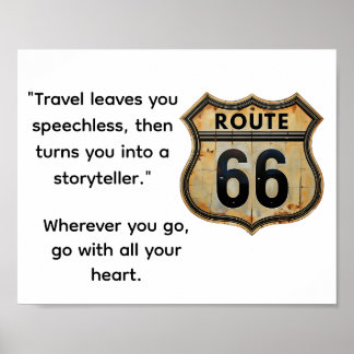 Affiche Route 66 de voyage