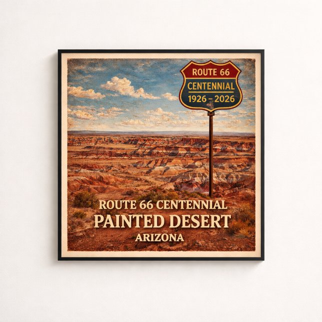 Affiche Route 66 Désert peint Arizona   (Créateur téléchargé)