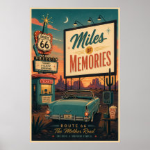 route 66 Drive In Memories Art du centenaire
