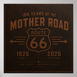 Affiche Route 66 Man Cave Garage Art Centenaire