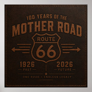 Affiche Route 66 Man Cave Garage Art Centenaire