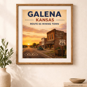 Affiche Route 66 Patrimoine minier de Galena