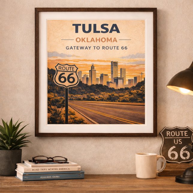 Affiche Route 66 Porte du patrimoine de Tulsa Oklahoma (Créateur téléchargé)
