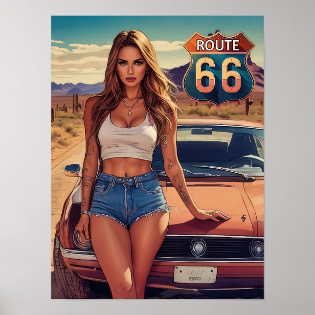 AFFICHE ROUTE 66 UN RÊVE (Devant)