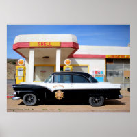 Route 66 Vintage Car Gare Photo