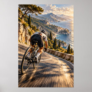Affiche Route Alpine de Cyclisme sur Toile – Paysage de Mo
