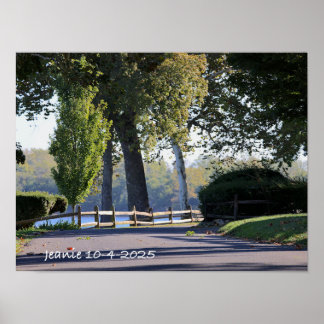 Affiche Route au bord de la rivière Delaware