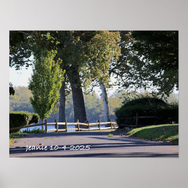 Affiche Route au bord de la rivière Delaware (Devant)