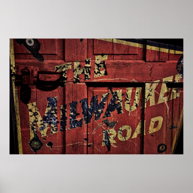 AFFICHE ROUTE BOXCAR MILWAUKEE (Devant)