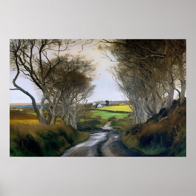Affiche Route de campagne sinueuse (Devant)