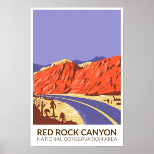Affiche Route de la zone de conservation nationale de Red 