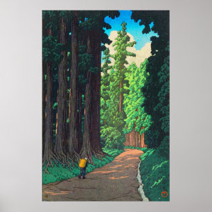 Affiche Route de Nikko par Kawase Hasui Art japonais