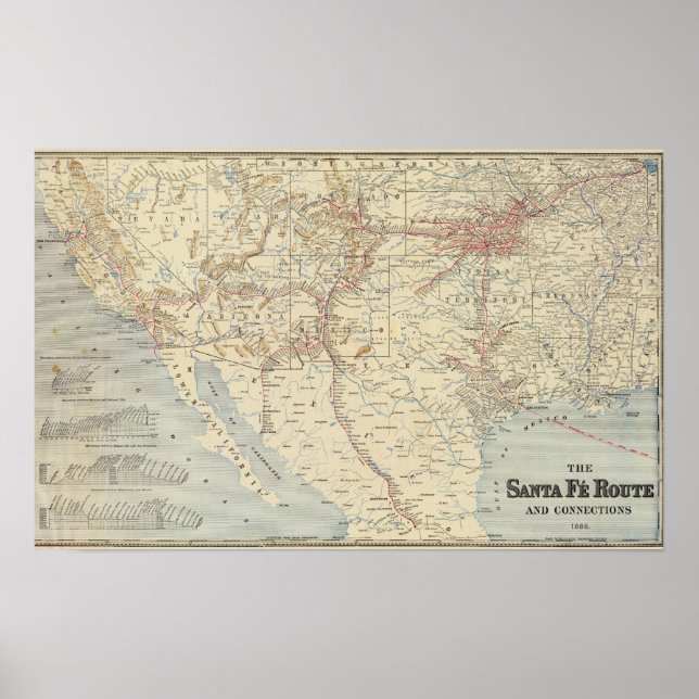Affiche Route de Sante Fe, Californie (Devant)