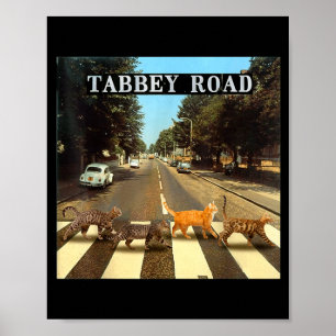 Affiche Route du chat tabby cool chats tabby croisement