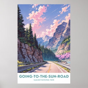 Affiche Route du Soleil - Parc national des Glaciers