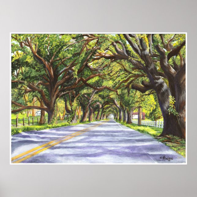 Affiche Route en chêne (Devant)