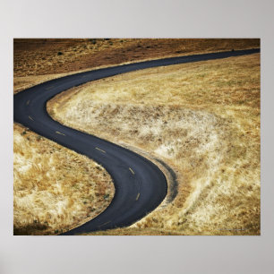 Affiche Route pavée en pente